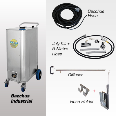 Bacchus Industrial with dedicated Bacchus hose, and accessory kit