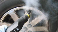 Cleaning wheels with Jetsteam/Jetvac