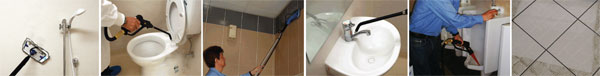 industrial cleaning machine for use in buildings or facilities with bathrooms in many locations