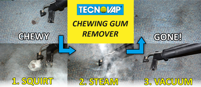 Chewing Gum removal equipment with steam vapour