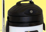 powerful vacuum, water filtered with a 6 litre drum