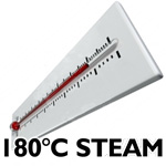 steam generated at 180 degrees for wet-dry vacuum cleaning systems