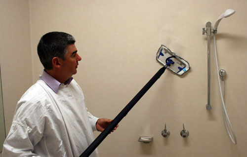 Walls Cleaning with Steam Mini Mop