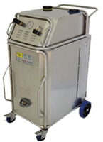 Steam Pressure cleaning machine, sanitises cheese production factories effectively, without requiring caustic or toxic chemicals
